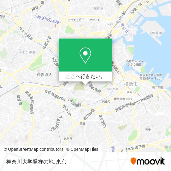 神奈川大学発祥の地地図