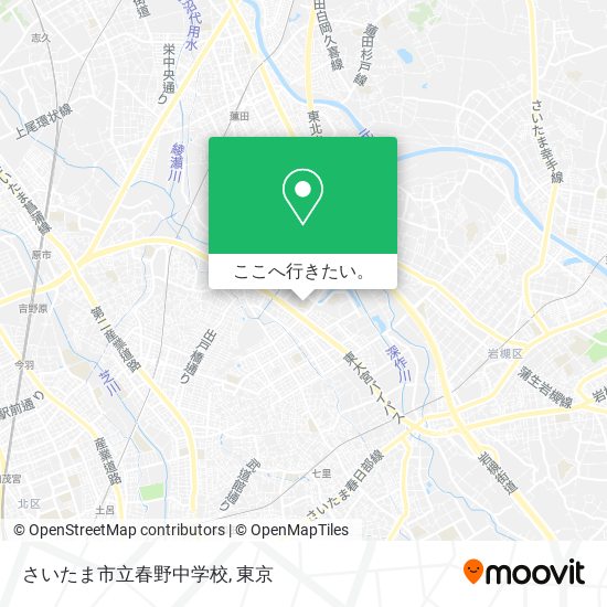 さいたま市立春野中学校地図