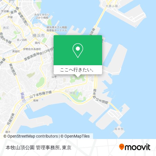 本牧山頂公園 管理事務所地図