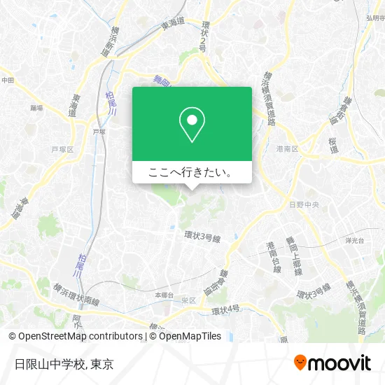 日限山中学校地図