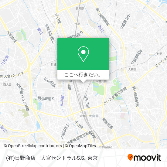 (有)日野商店　大宮セントラルS.S.地図