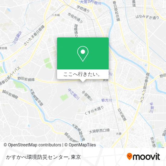 かすかべ環境防災センター地図