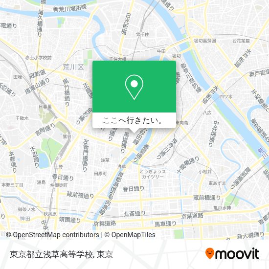 東京都立浅草高等学校地図