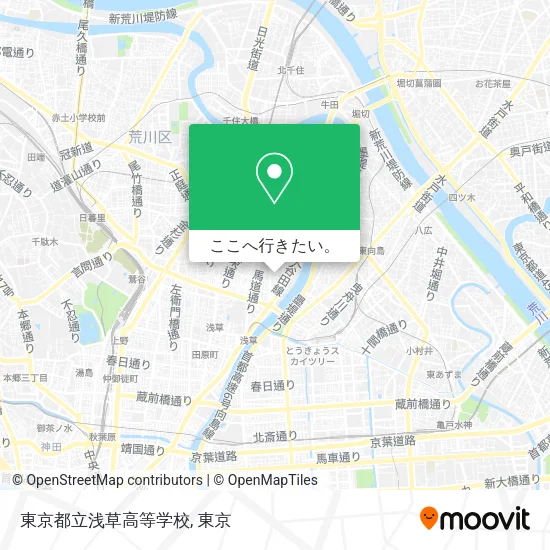 東京都立浅草高等学校地図