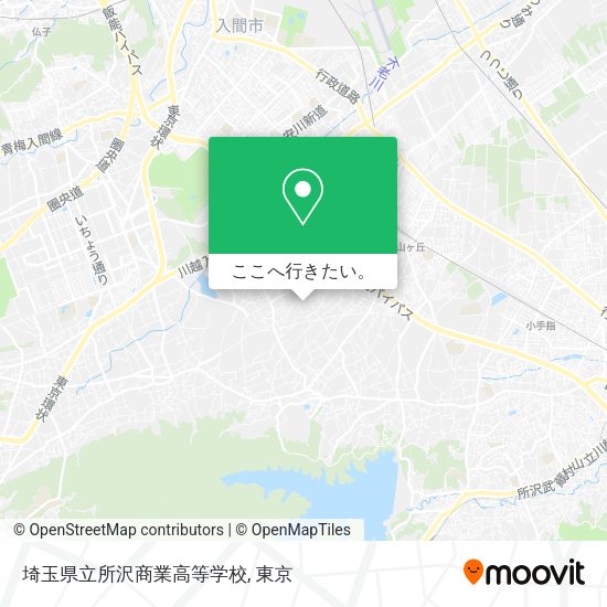 埼玉県立所沢商業高等学校地図