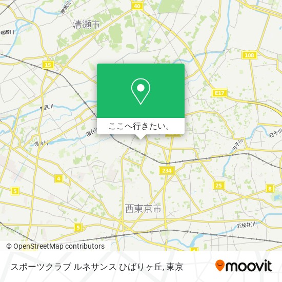 スポーツクラブ ルネサンス ひばりヶ丘地図