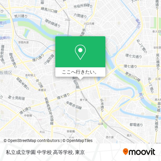 私立成立学園 中学校 高等学校地図