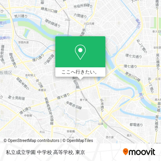 私立成立学園 中学校 高等学校地図