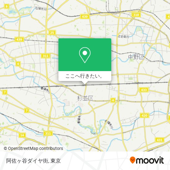 阿佐ヶ谷ダイヤ街地図