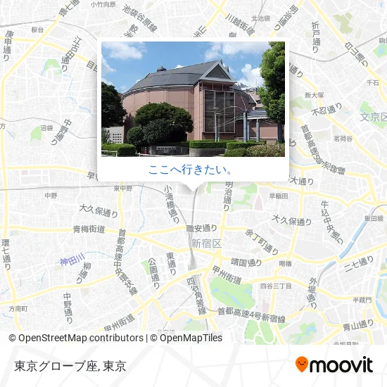 東京グローブ座地図