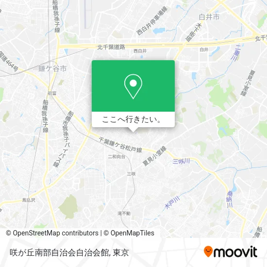 咲が丘南部自治会自治会館地図
