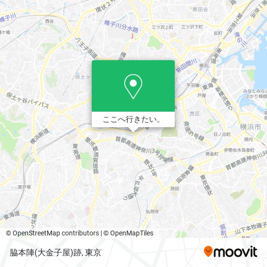 脇本陣(大金子屋)跡地図