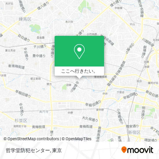 哲学堂防犯センター地図