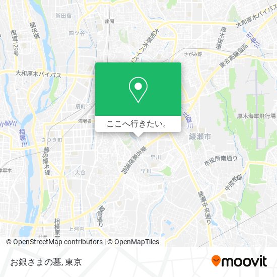 お銀さまの墓地図