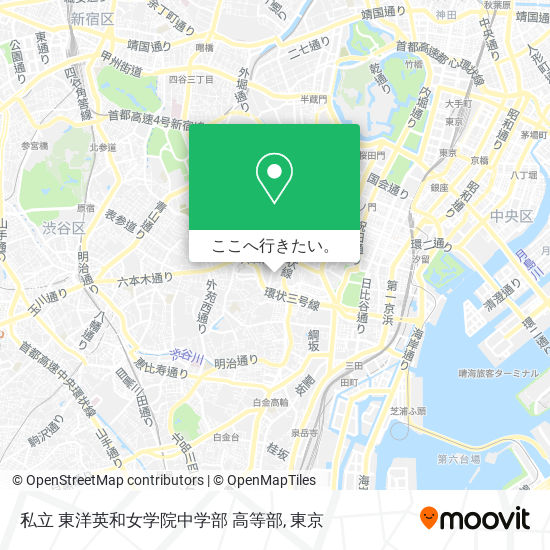 私立 東洋英和女学院中学部 高等部地図