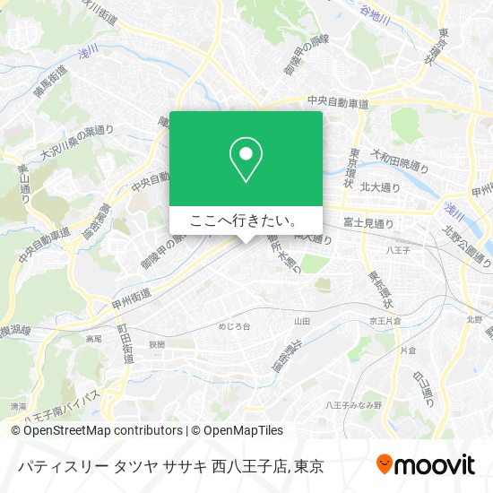 パティスリー タツヤ ササキ 西八王子店地図