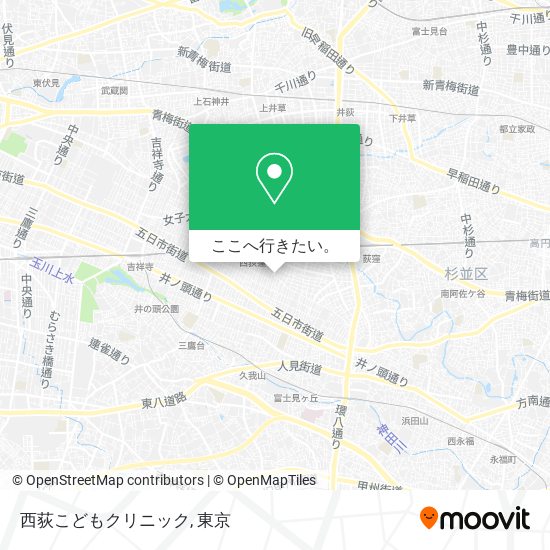 西荻こどもクリニック地図