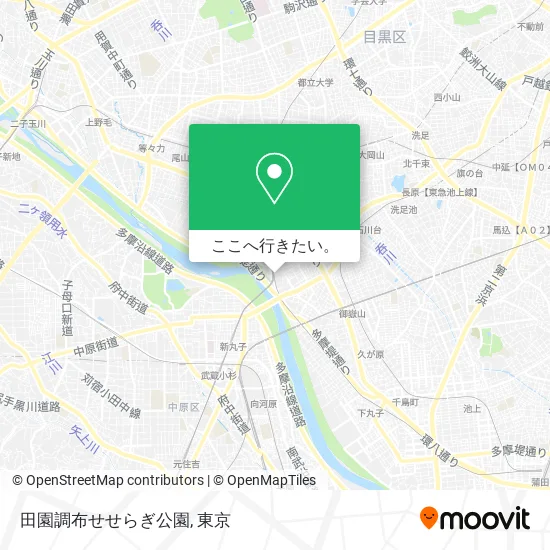 田園調布せせらぎ公園地図