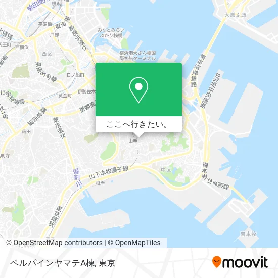 ベルパインヤマテA棟地図