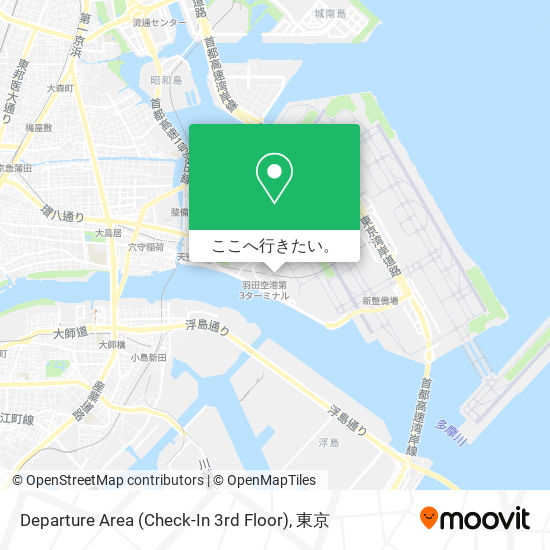 Departure Area (Check-In 3rd Floor)地図