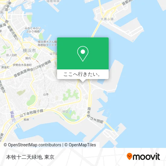 本牧十二天緑地地図