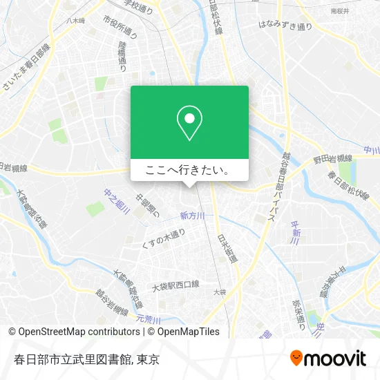 春日部市立武里図書館地図