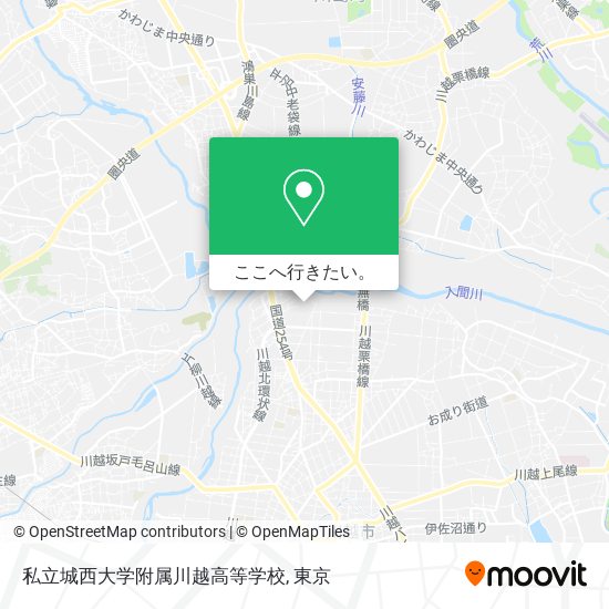 私立城西大学附属川越高等学校地図