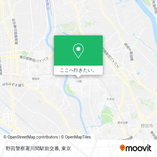 野田警察署川間駅前交番地図