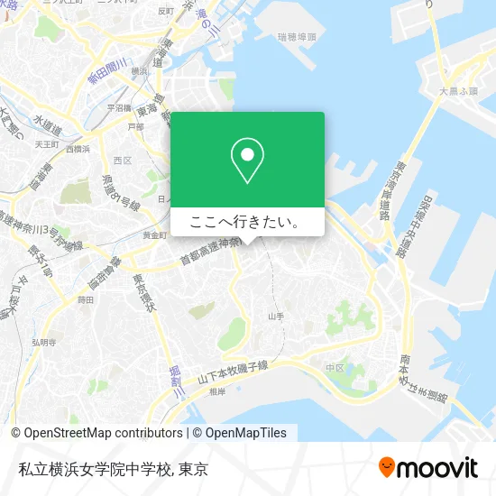 私立横浜女学院中学校地図