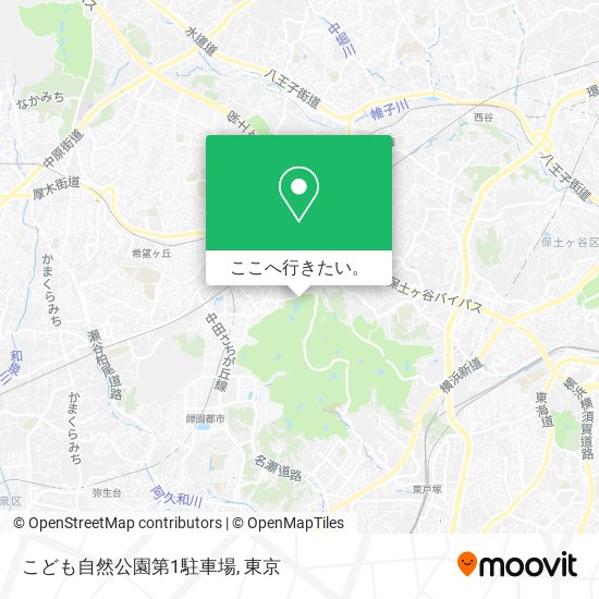 こども自然公園第1駐車場地図
