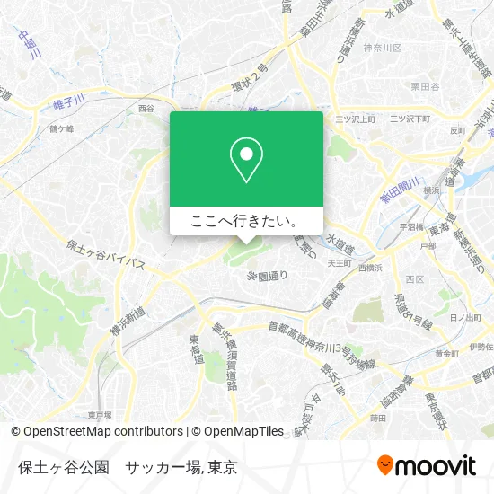 保土ヶ谷公園　サッカー場地図