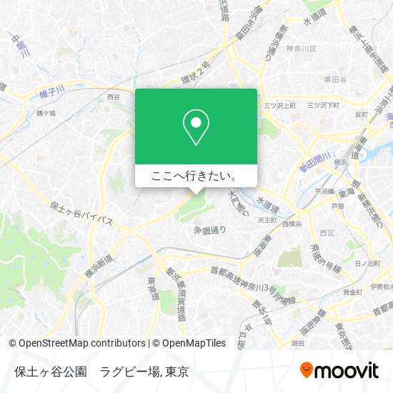 保土ヶ谷公園　ラグビー場地図