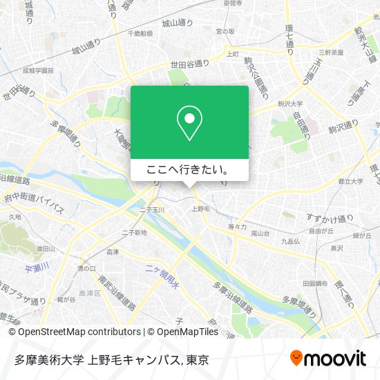 多摩美術大学 上野毛キャンパス地図