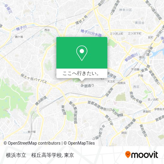 横浜市立　桜丘高等学校地図