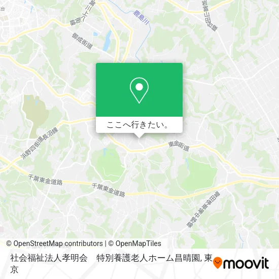 社会福祉法人孝明会　特別養護老人ホーム昌晴園地図