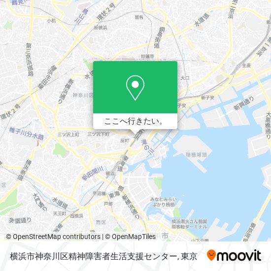 横浜市神奈川区精神障害者生活支援センター地図