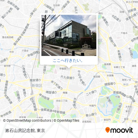 漱石山房記念館地図
