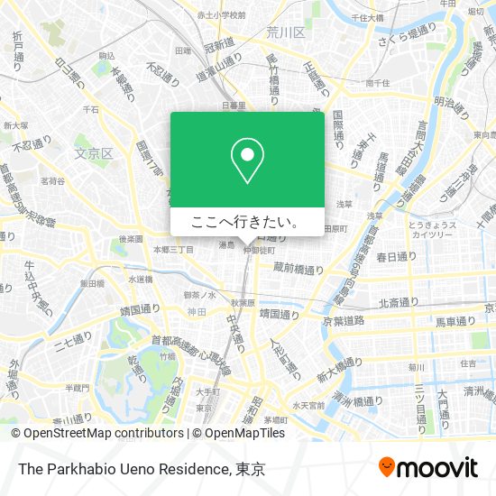 The Parkhabio Ueno Residence地図