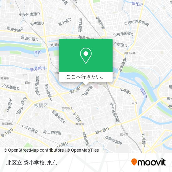 北区立 袋小学校地図