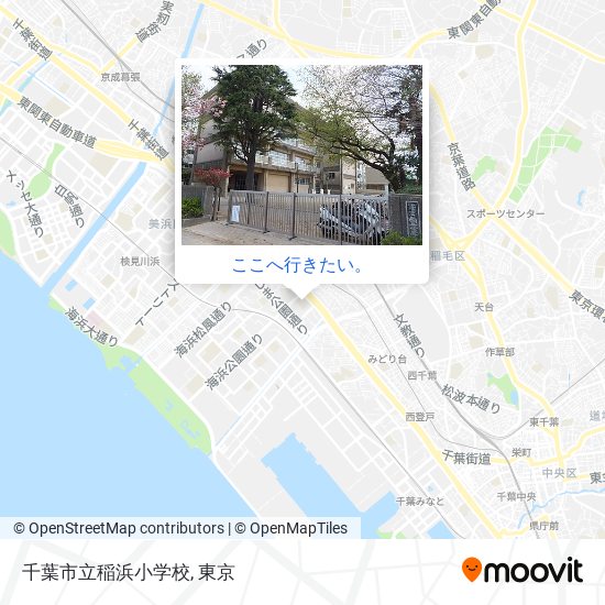 千葉市立稲浜小学校地図