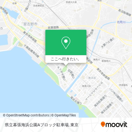 県立幕張海浜公園Aブロック駐車場地図