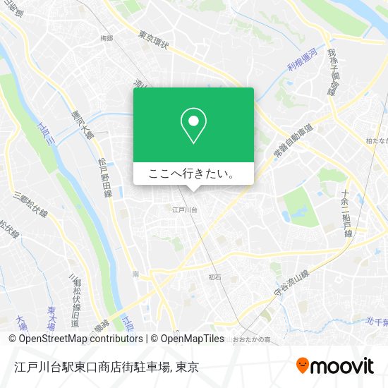 江戸川台駅東口商店街駐車場地図