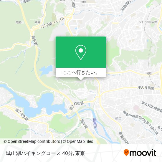 城山湖ハイキングコース 40分地図