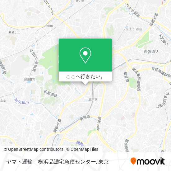 ヤマト運輸　横浜品濃宅急便センター地図