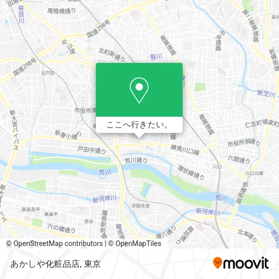 あかしや化粧品店地図