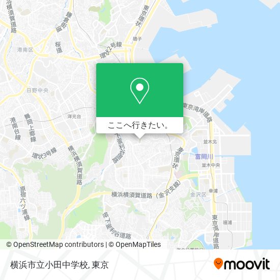 横浜市立小田中学校地図