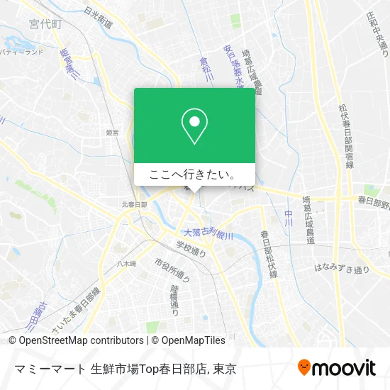 マミーマート 生鮮市場Top春日部店地図