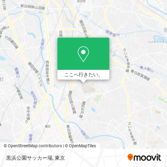 黒浜公園サッカー場地図