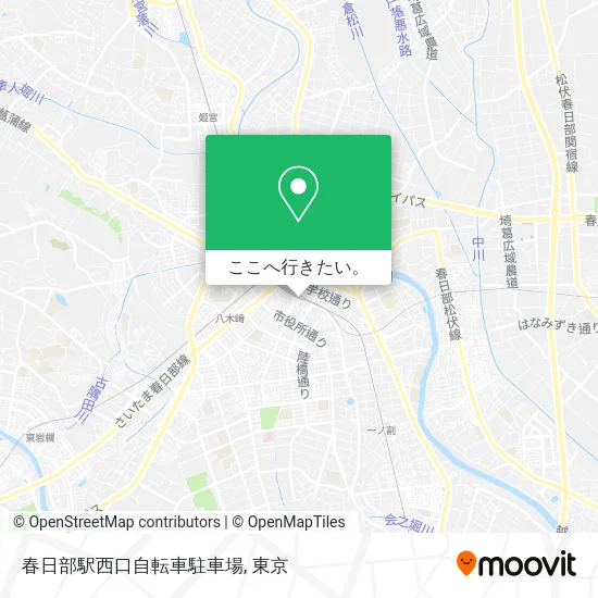 春日部駅西口自転車駐車場地図