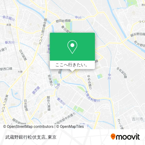 武蔵野銀行松伏支店地図